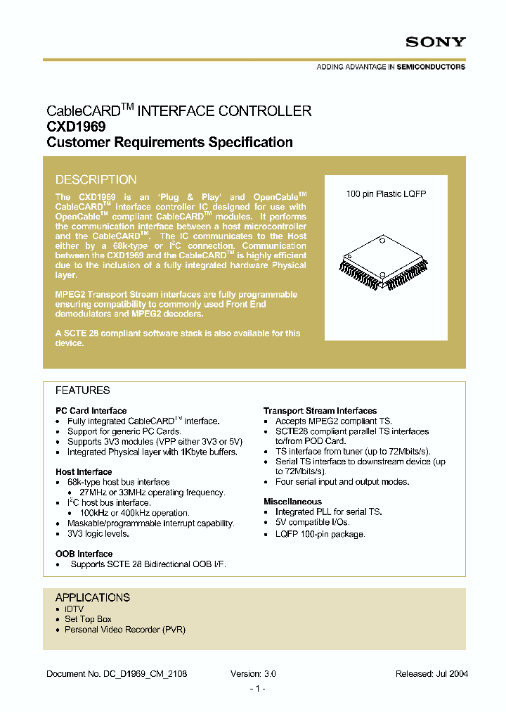 CXD1969_4109469.PDF Datasheet