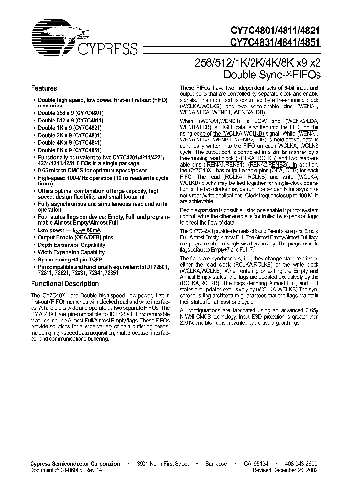 CY7C4841_4153704.PDF Datasheet