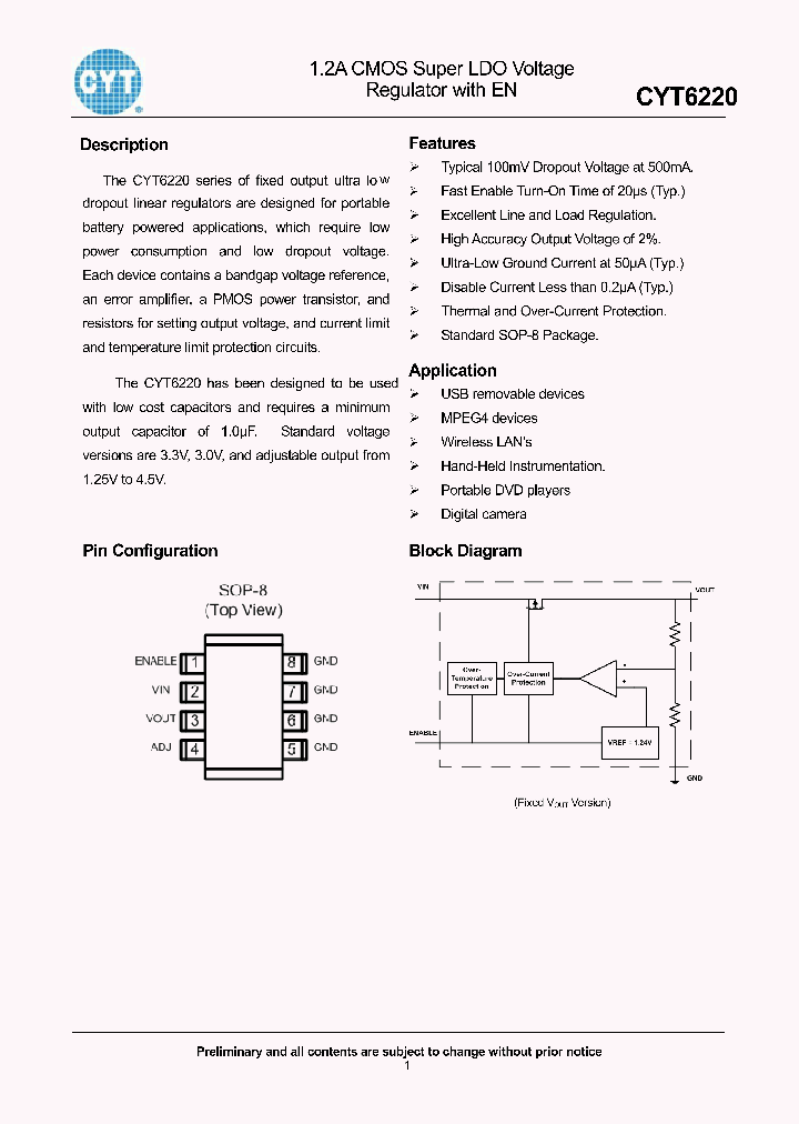 CYT6220_4136769.PDF Datasheet