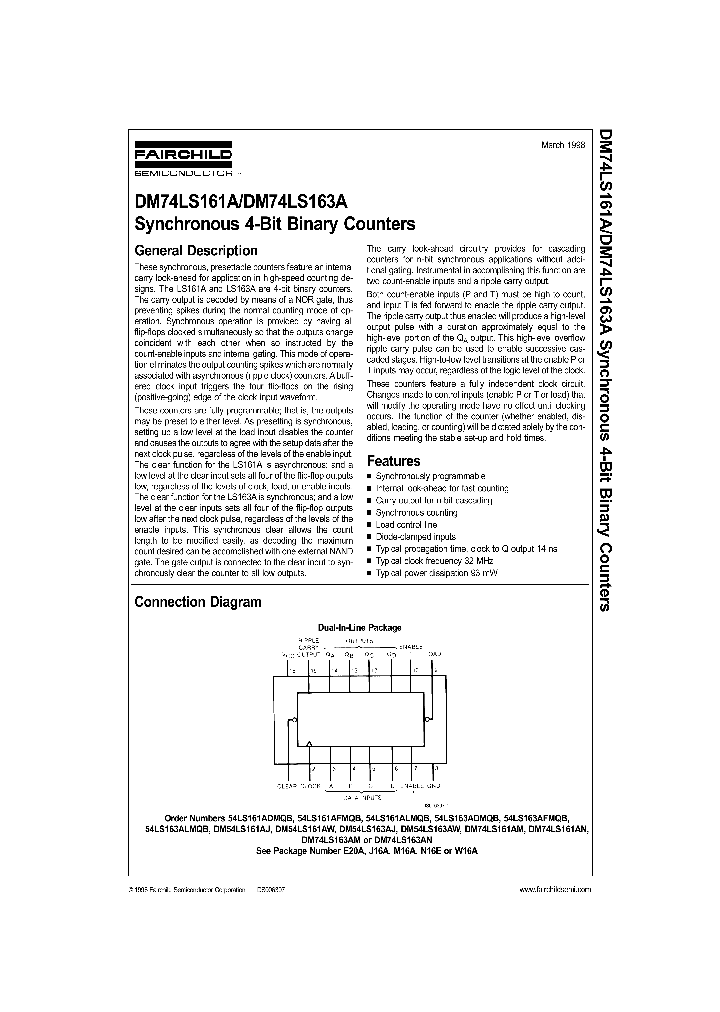 DM74LS161A98_4114911.PDF Datasheet