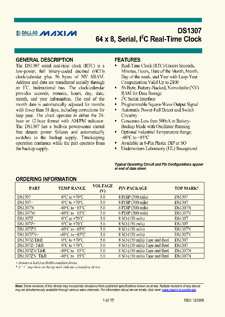DS1307N_4151757.PDF Datasheet