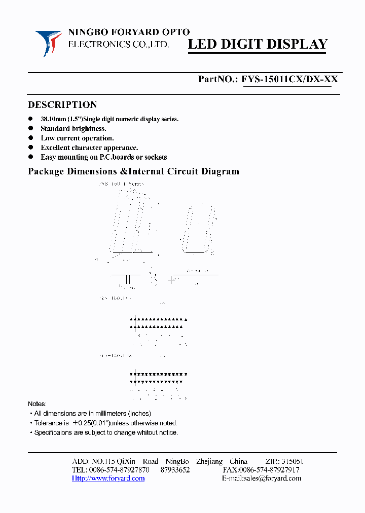 FYS-15011DX_4141335.PDF Datasheet