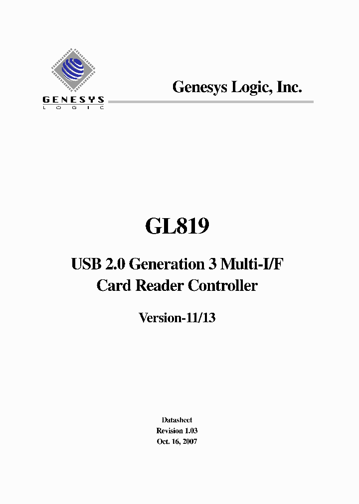 GL819_4113090.PDF Datasheet