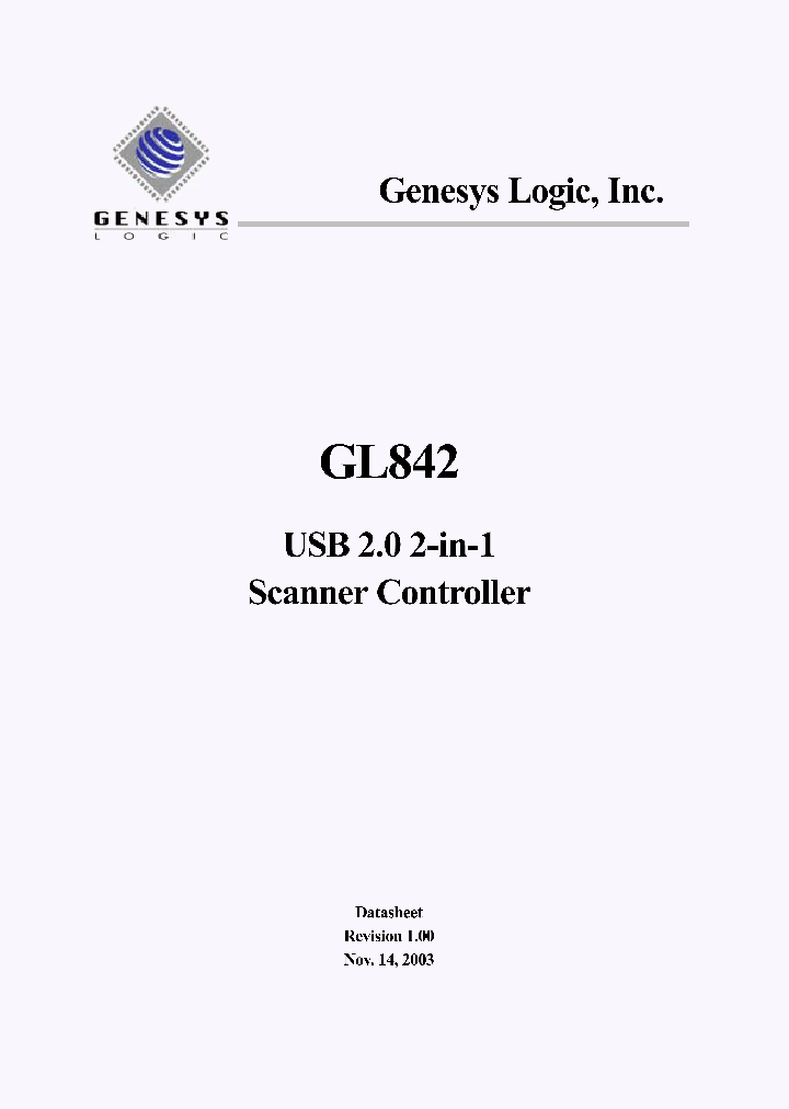 GL842_4114345.PDF Datasheet