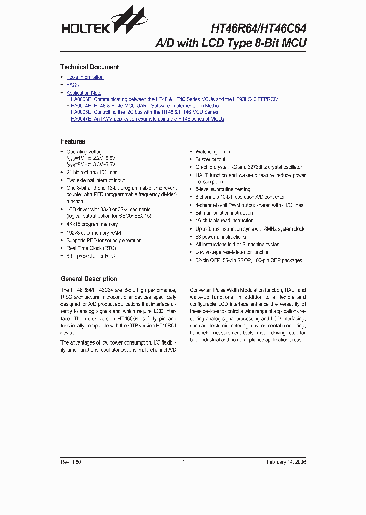 HT46R6406_4123897.PDF Datasheet