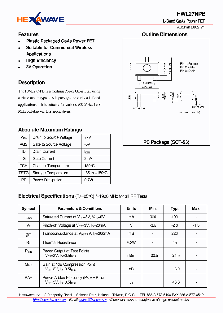 HWL27NPB_4140514.PDF Datasheet