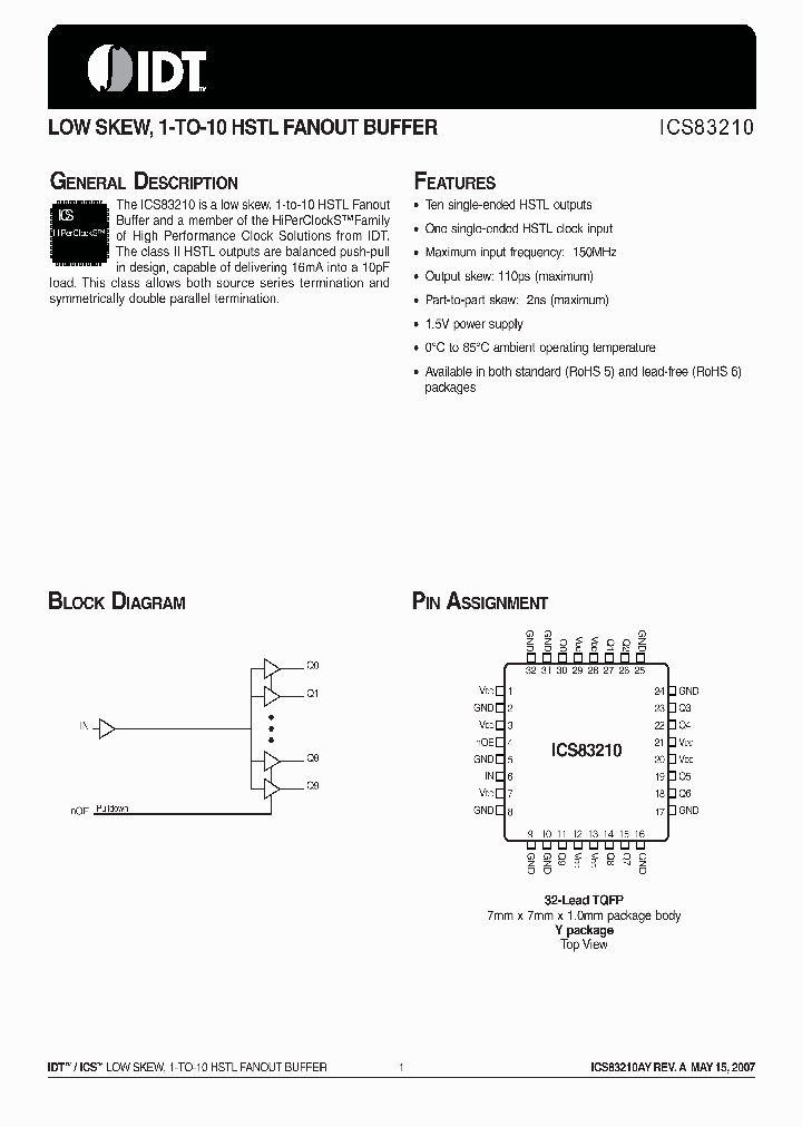 ICS83210_4148545.PDF Datasheet