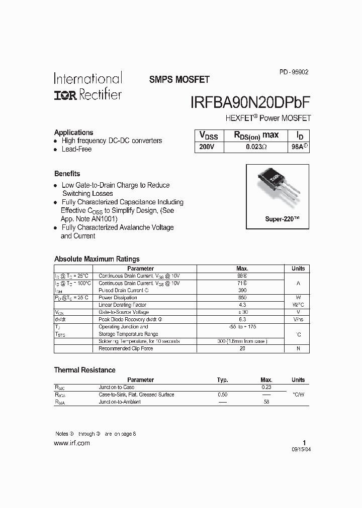 IRFBA90N20DPBF_4122708.PDF Datasheet