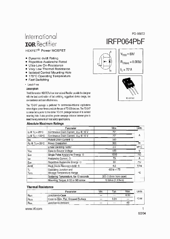 IRFP064PBF_4146371.PDF Datasheet