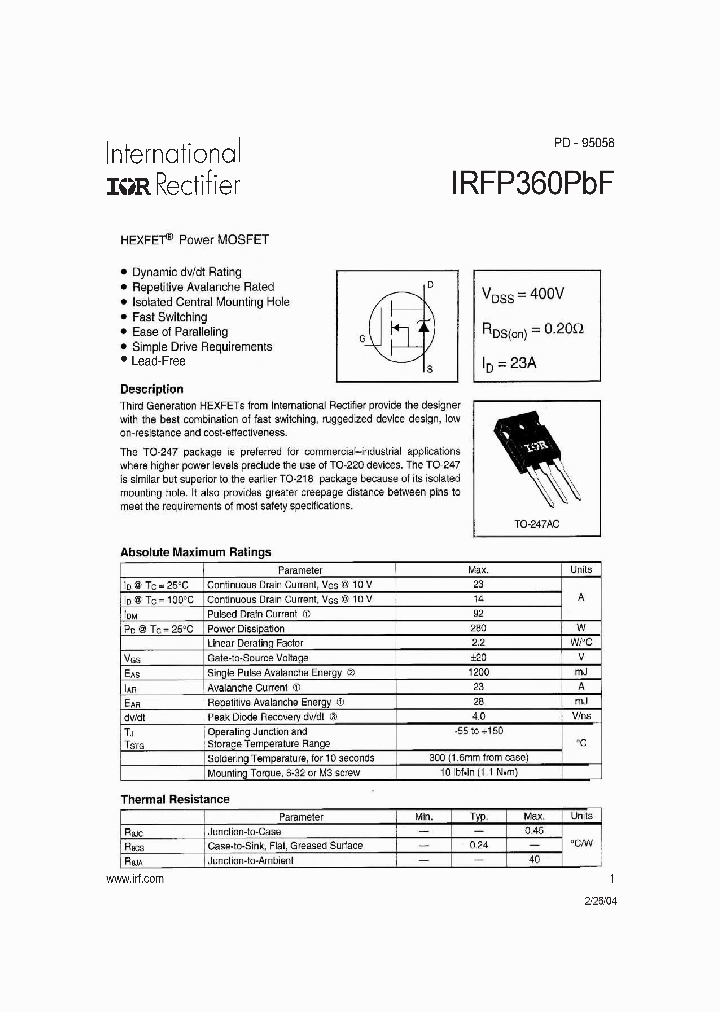 IRFP360PBF_4114951.PDF Datasheet