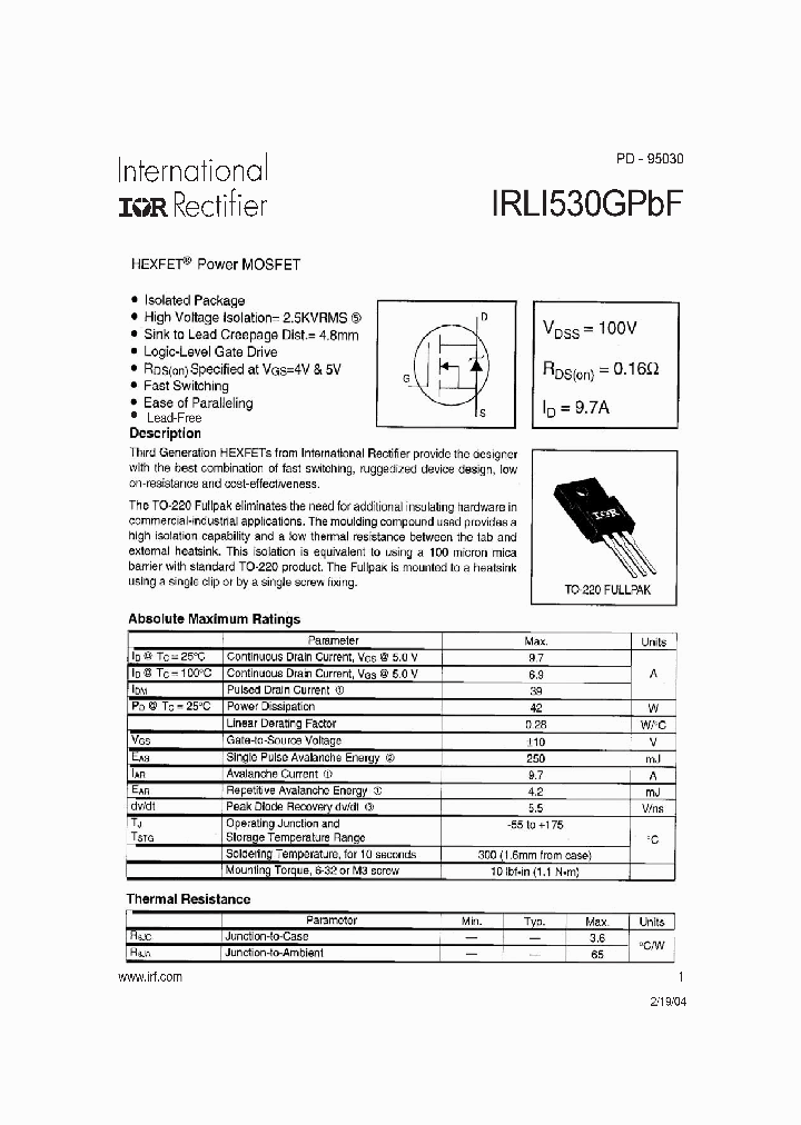 IRLI530GPBF_4110422.PDF Datasheet