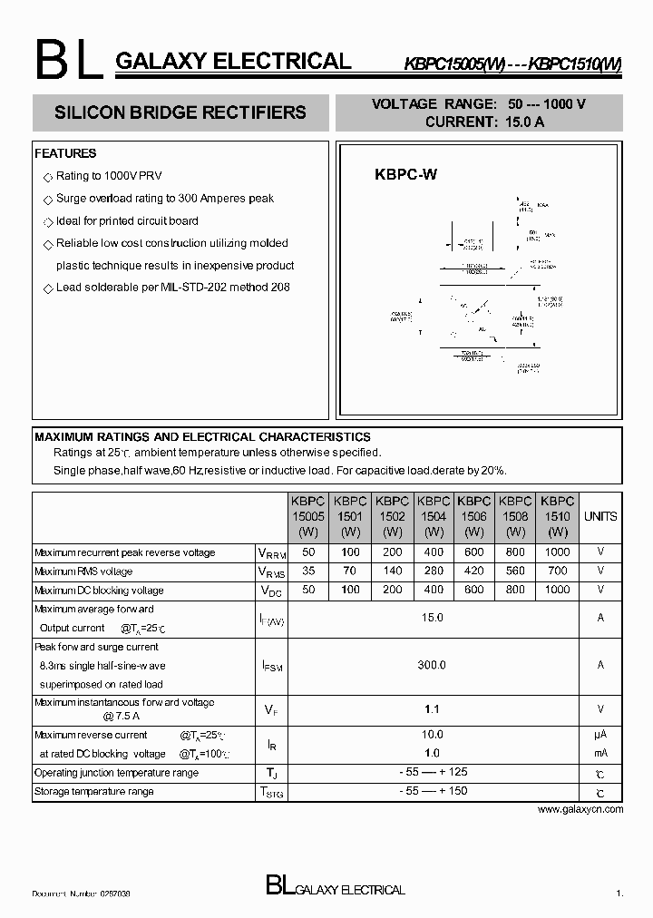 KBPC15005_4147062.PDF Datasheet