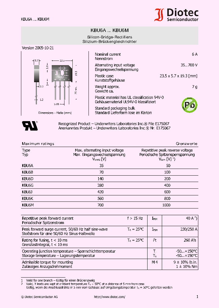 KBU6G_4116465.PDF Datasheet