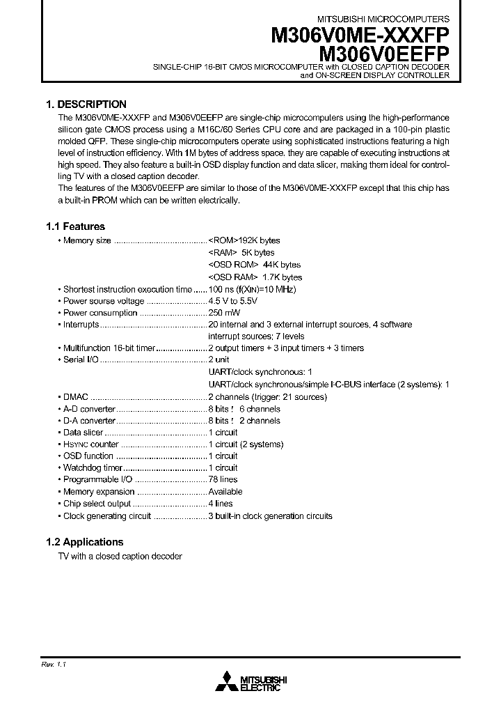 M306V0EEFP_4106750.PDF Datasheet