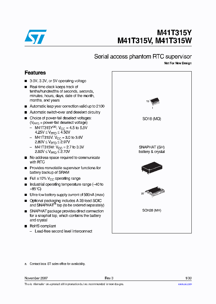 M41T315Y07_4138599.PDF Datasheet