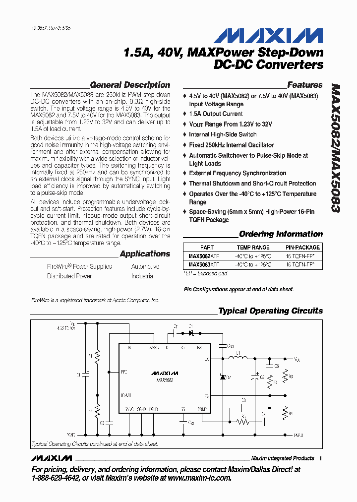 MAX5083ATE_4137256.PDF Datasheet
