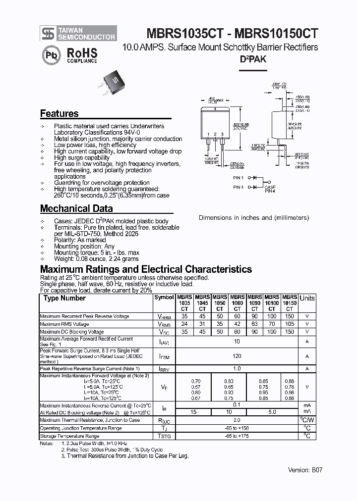 MBRS10100CT_4100160.PDF Datasheet