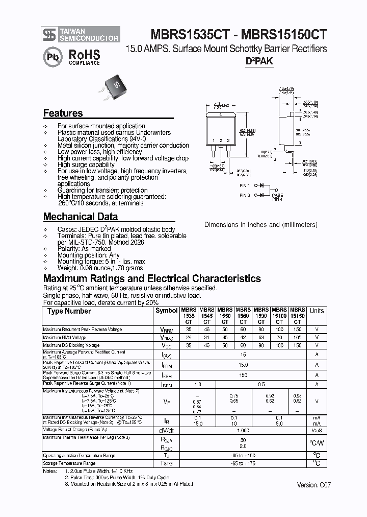 MBRS15150CT_4160832.PDF Datasheet