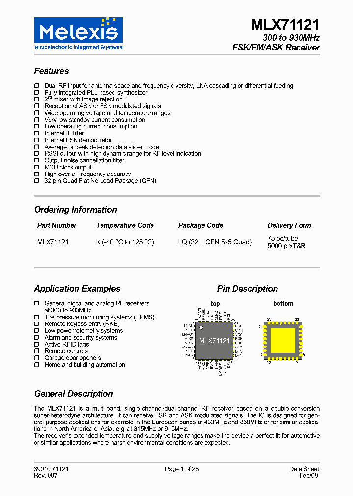 MLX71121_4141779.PDF Datasheet