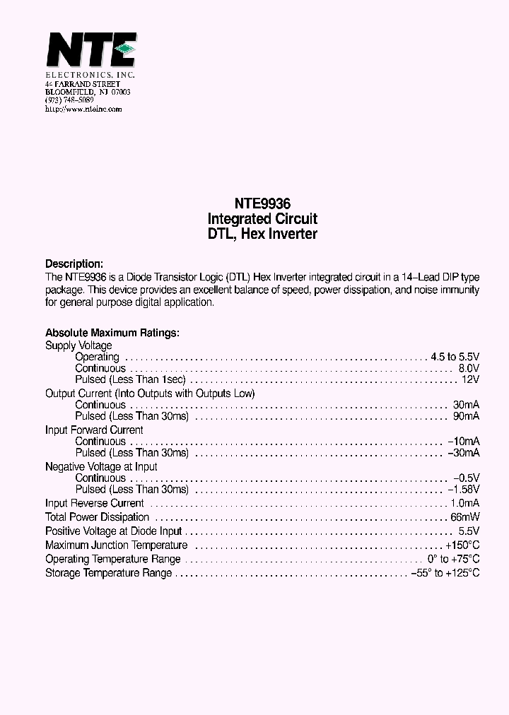 NTE9936_4129831.PDF Datasheet