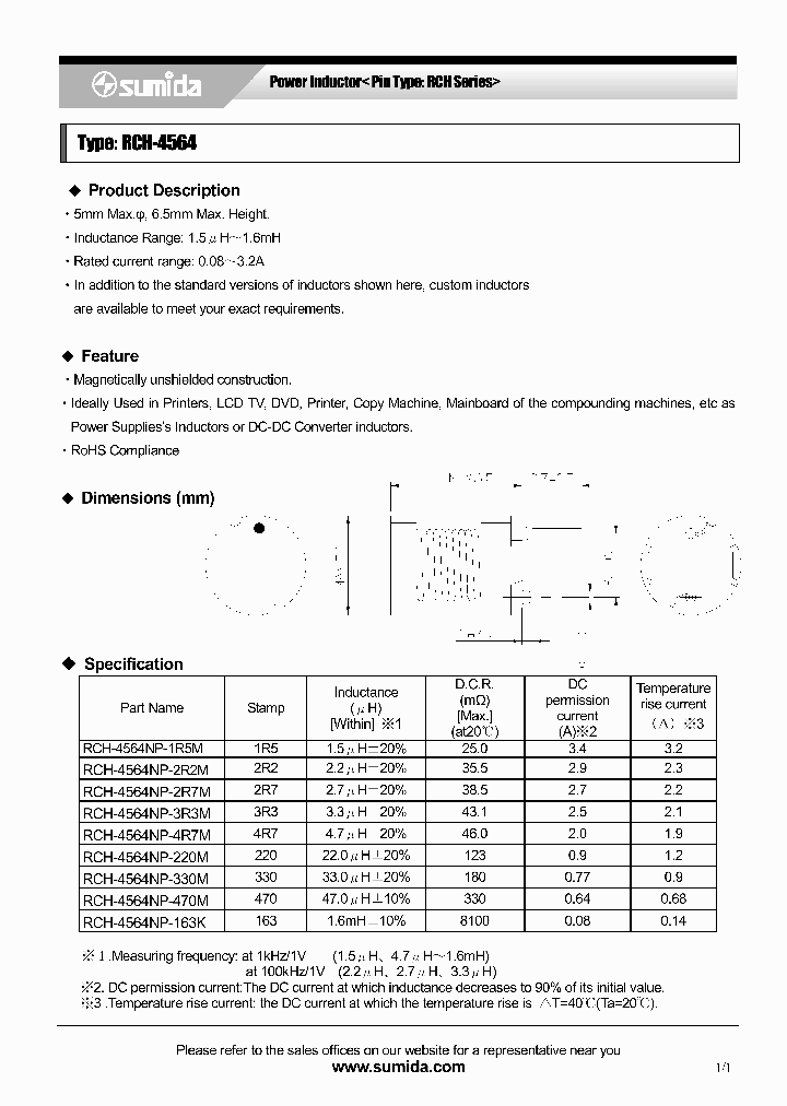 RCH-4564NP-2R7M_4136635.PDF Datasheet