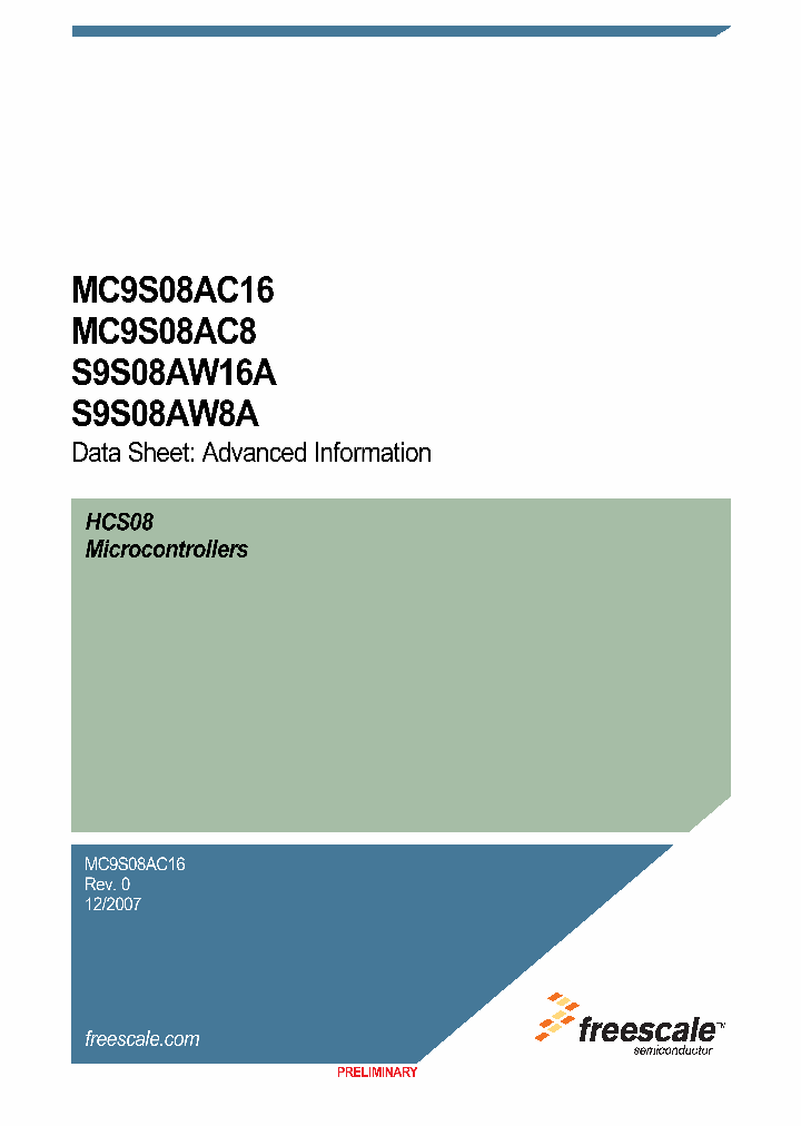 MC9S08AC8CXXE_4131807.PDF Datasheet