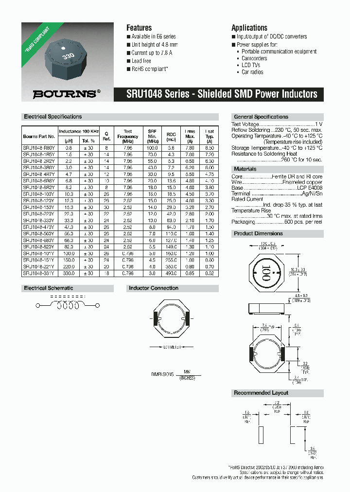 SRU1048-100Y_4155694.PDF Datasheet