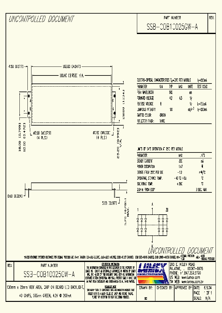 SSB-COB10025GW-A_4130039.PDF Datasheet