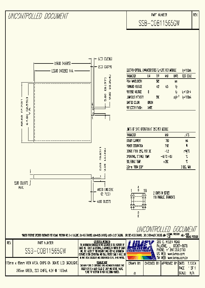 SSB-COB11565GW_4129800.PDF Datasheet