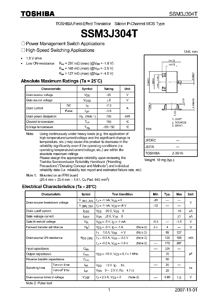 SSM3J304T_4125460.PDF Datasheet