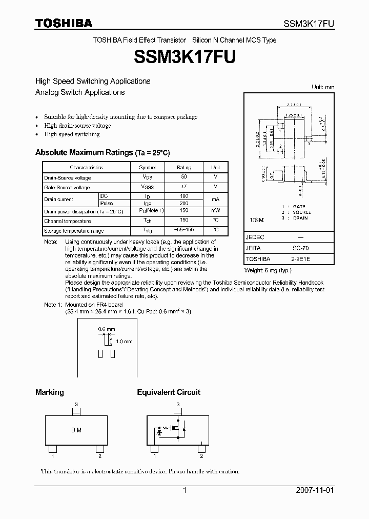 SSM3K17FU07_4124532.PDF Datasheet