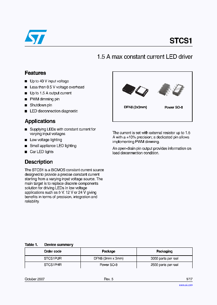 STCS1PUR_4128566.PDF Datasheet