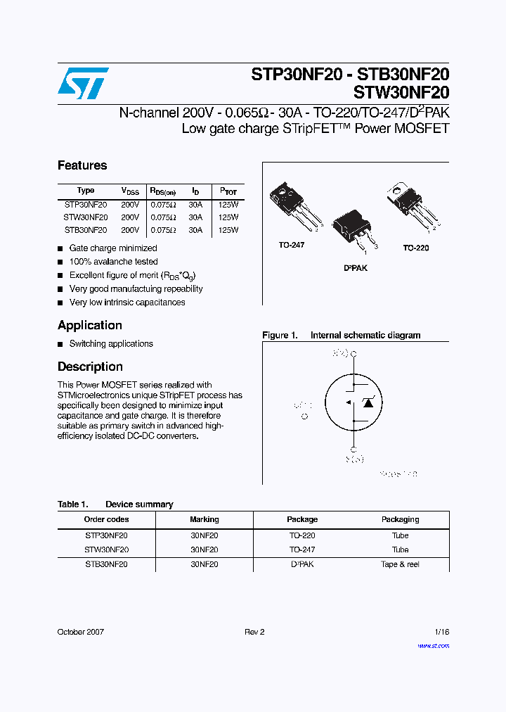 STW30NF20_4146402.PDF Datasheet
