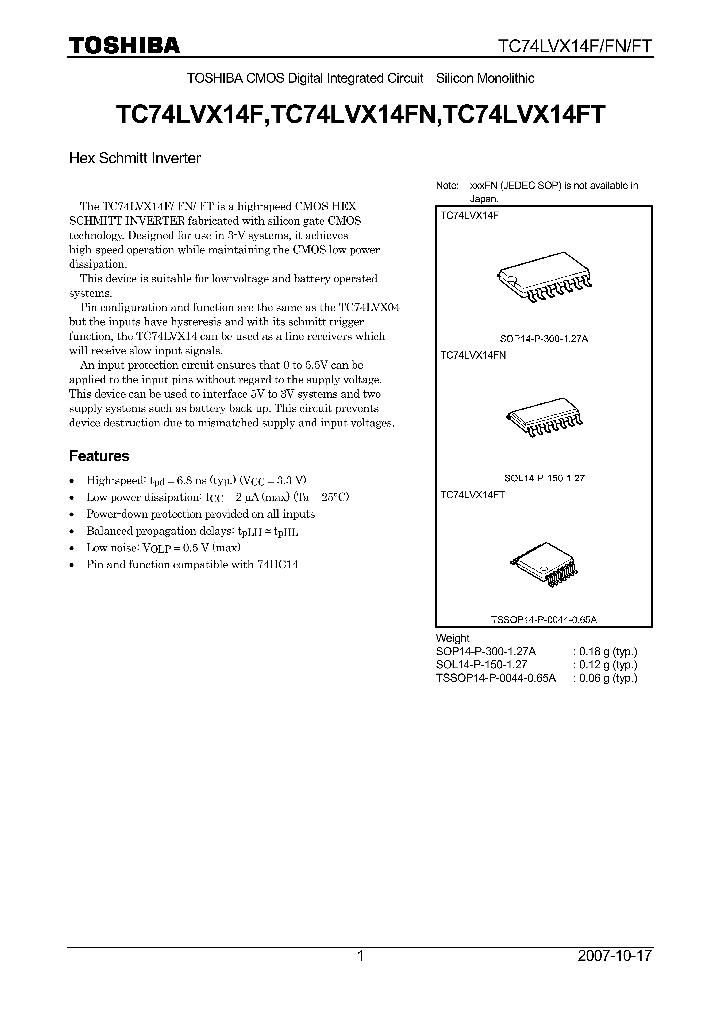 TC74LVX14F07_4133215.PDF Datasheet