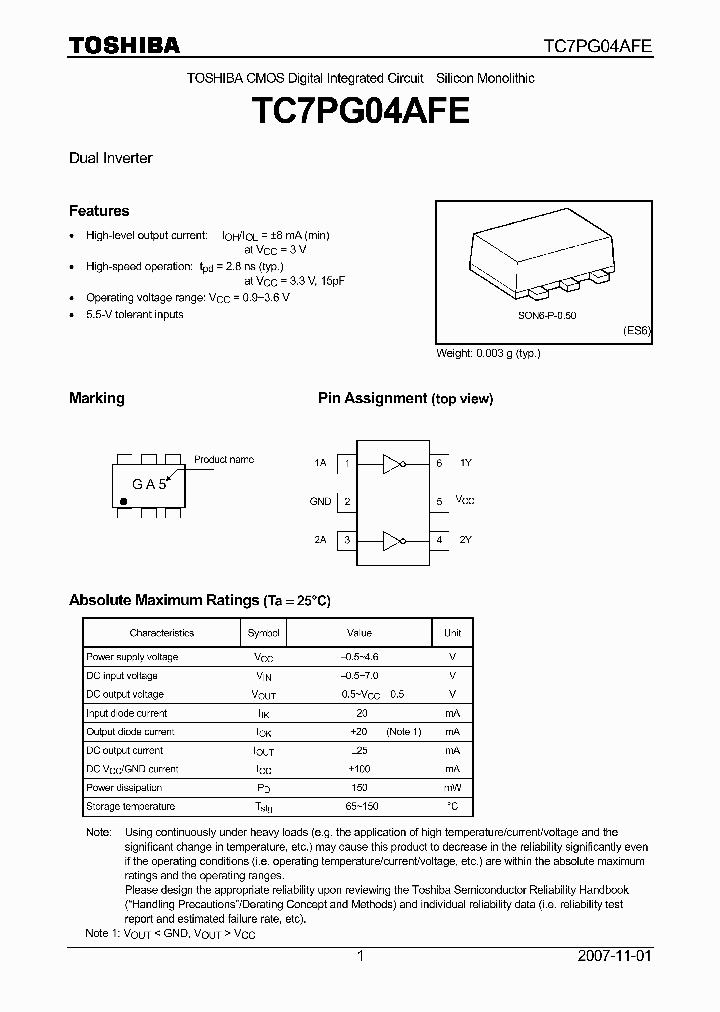 TC7PG04AFE_4133179.PDF Datasheet