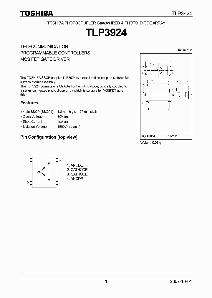 TLP3924_4124907.PDF Datasheet