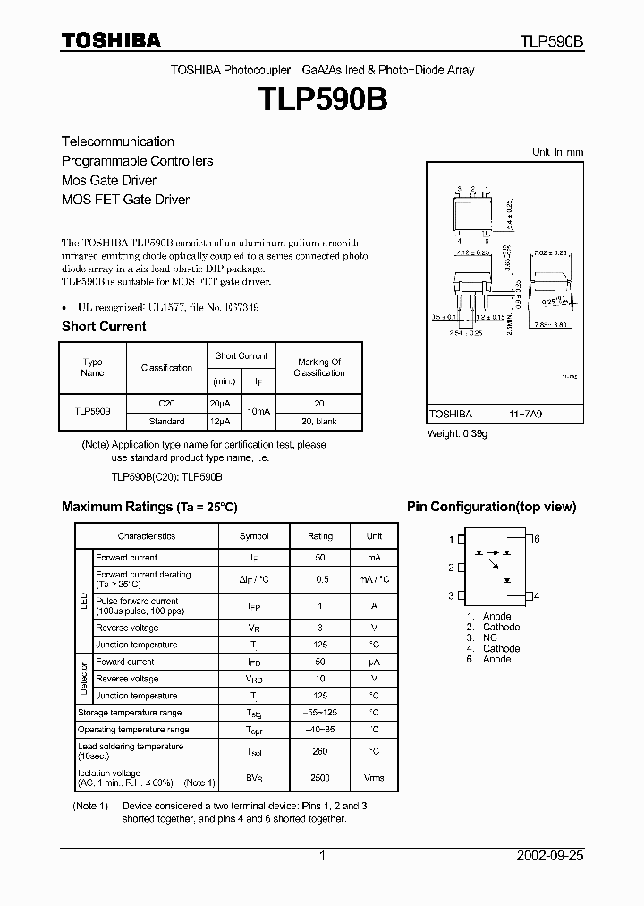 TLP590B07_4110016.PDF Datasheet