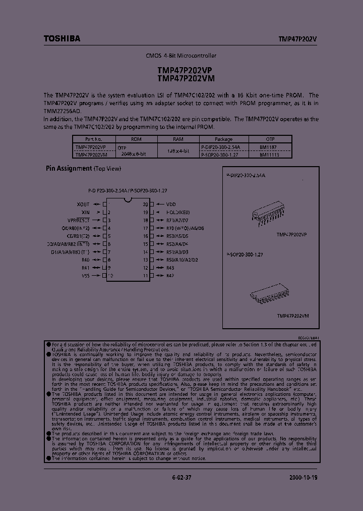 TMP47P202VM_4125141.PDF Datasheet