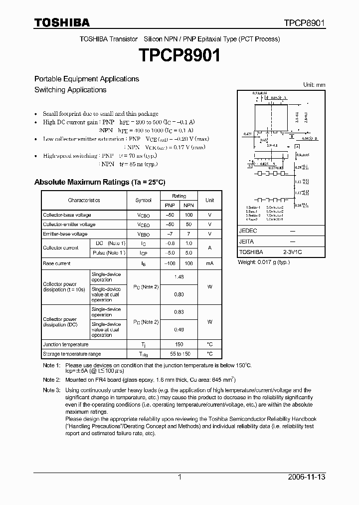 TPCP8901_4127241.PDF Datasheet