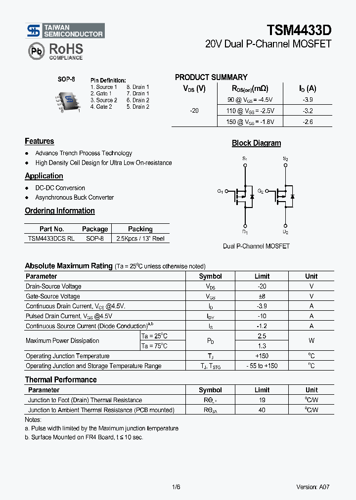 TSM4433DCSRL_4131867.PDF Datasheet