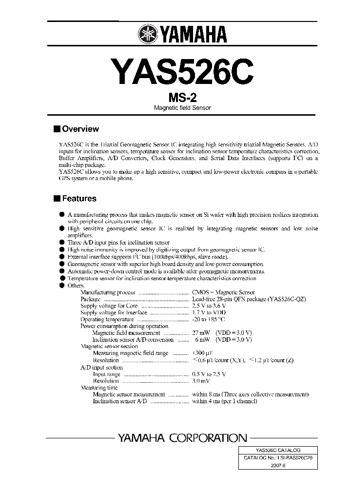 YAS526C_4108245.PDF Datasheet