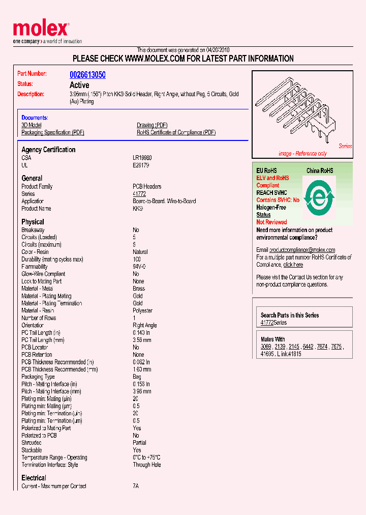 0026613050_4872994.PDF Datasheet