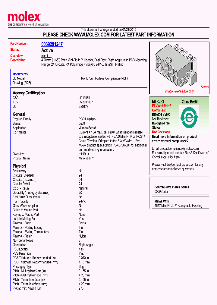 0039291247_4795475.PDF Datasheet