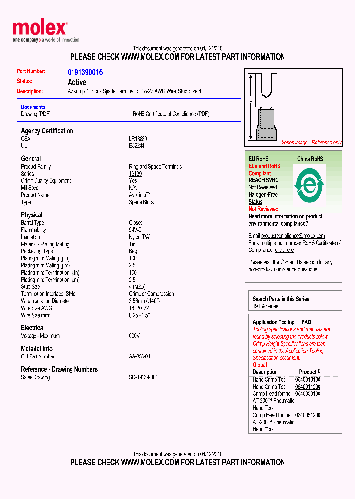 0191390016_4917760.PDF Datasheet