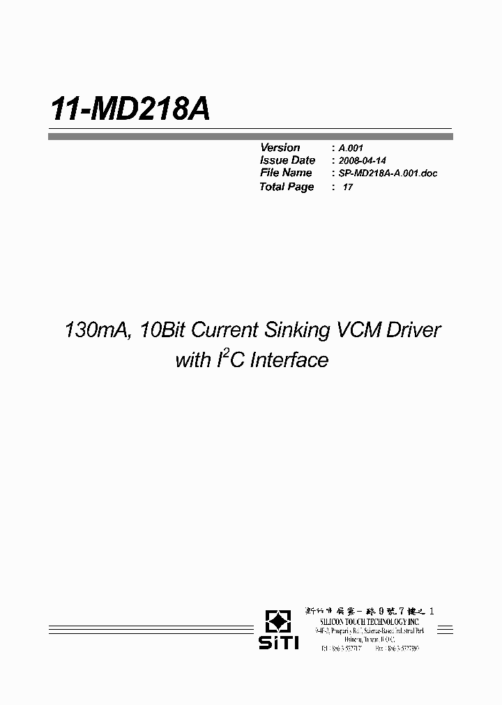 11-MD218A_4519726.PDF Datasheet