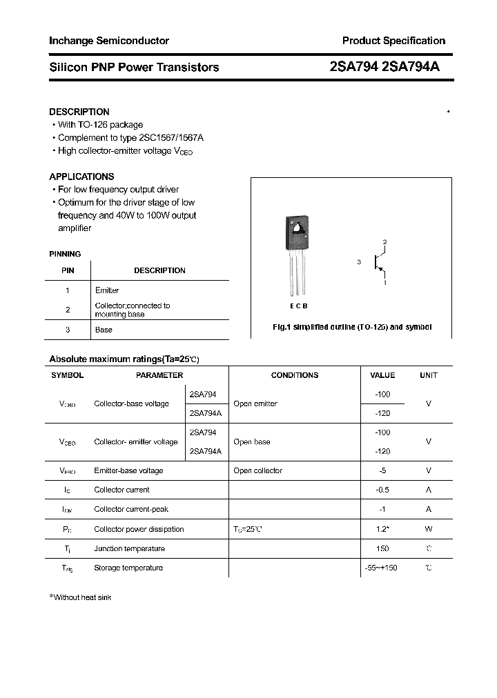 2SA794_4310197.PDF Datasheet