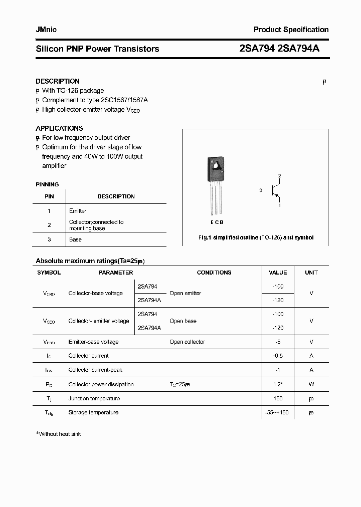 2SA794_4593376.PDF Datasheet