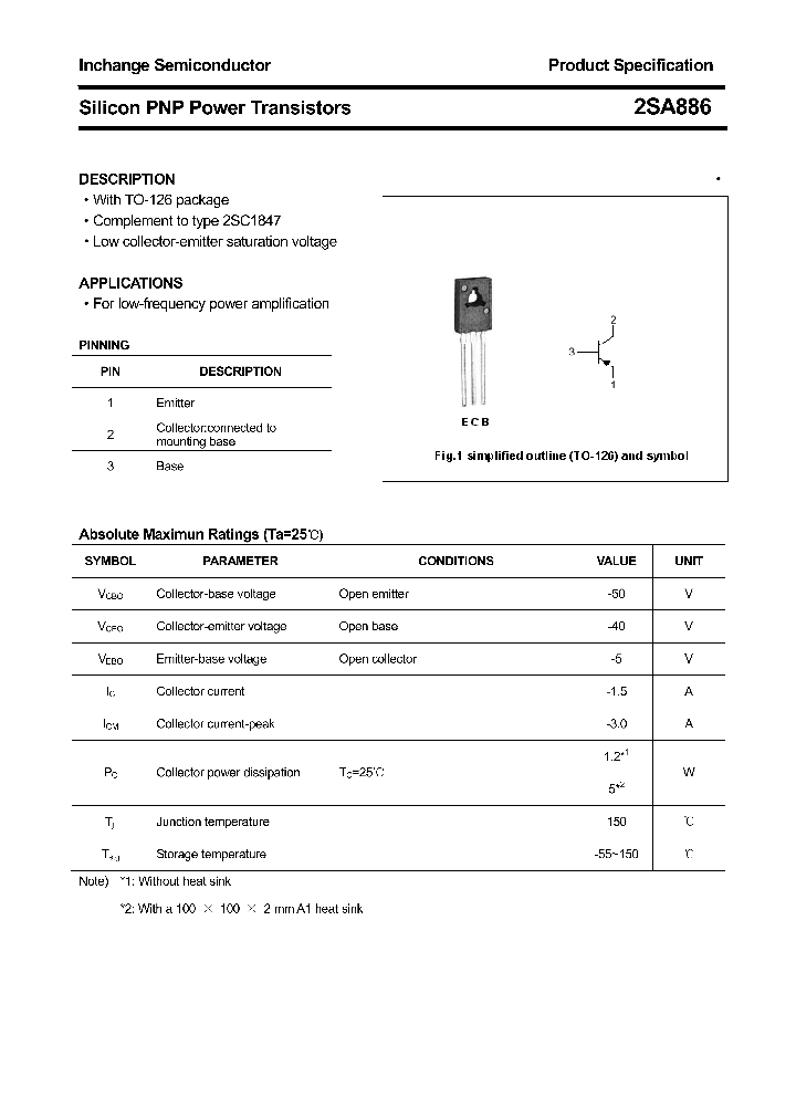 2SA886_4390597.PDF Datasheet