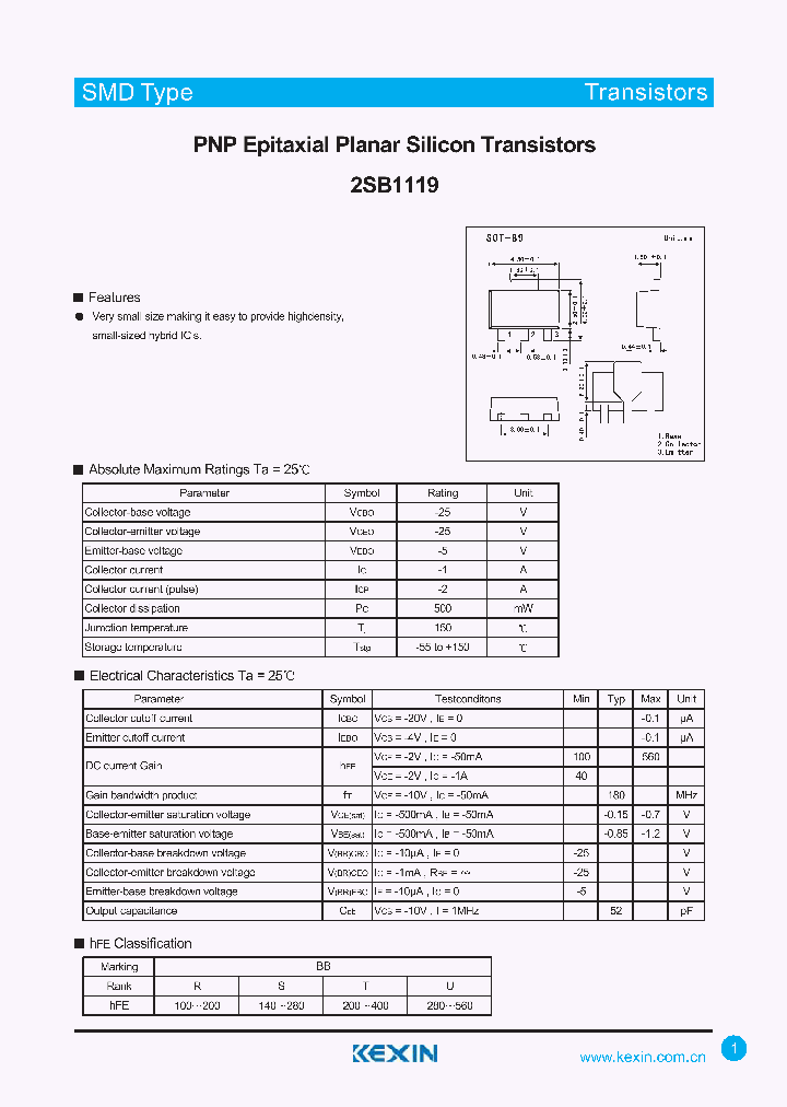 2SB1119_4354522.PDF Datasheet