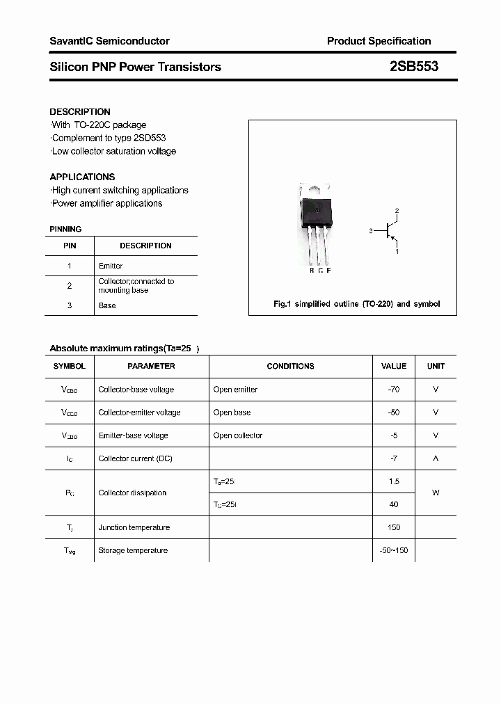 2SB553_4442413.PDF Datasheet